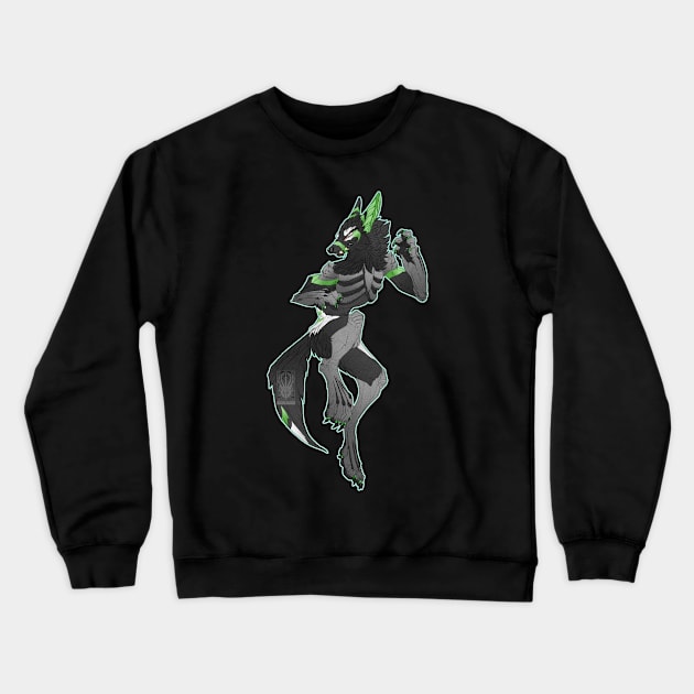 Ajax Jackal Floating Crewneck Sweatshirt by TwilightSaint